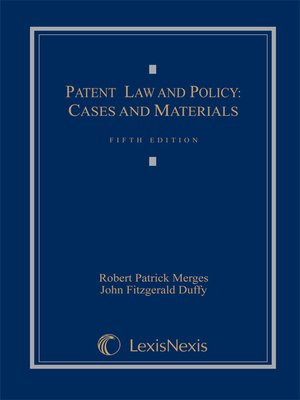 cover image of Patent Law and Policy